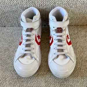 Boys Leather High Tops